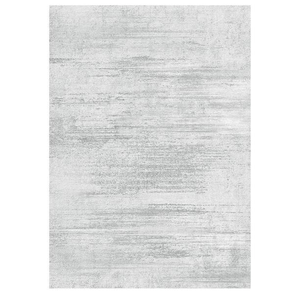 Area Rug, 10 x 14 ft. Washable Rug, Non-Slip and Tear-Resistant Soft Carpet, Pet Friendly Modern Area Rugs, Indoor(Gray)