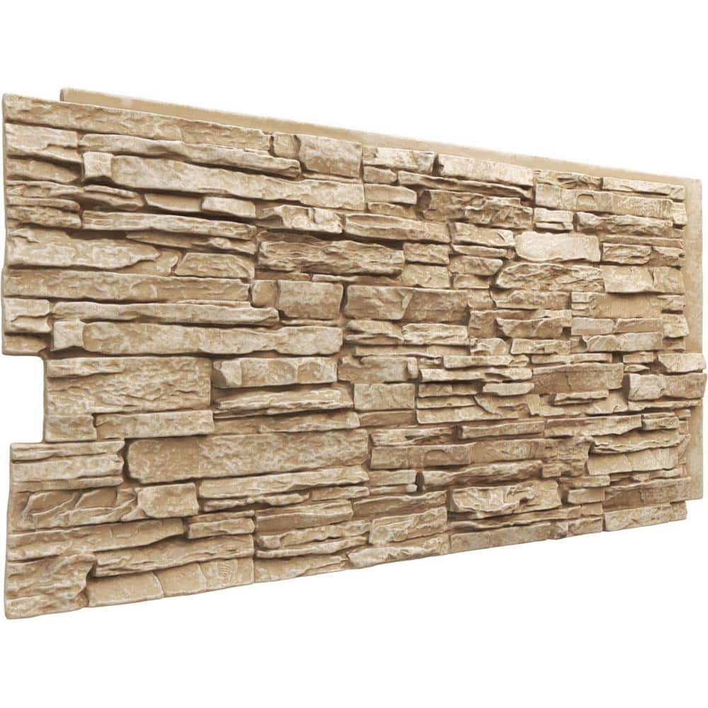 Sandstone Faux Stone 48" x 24" Wall Panel
