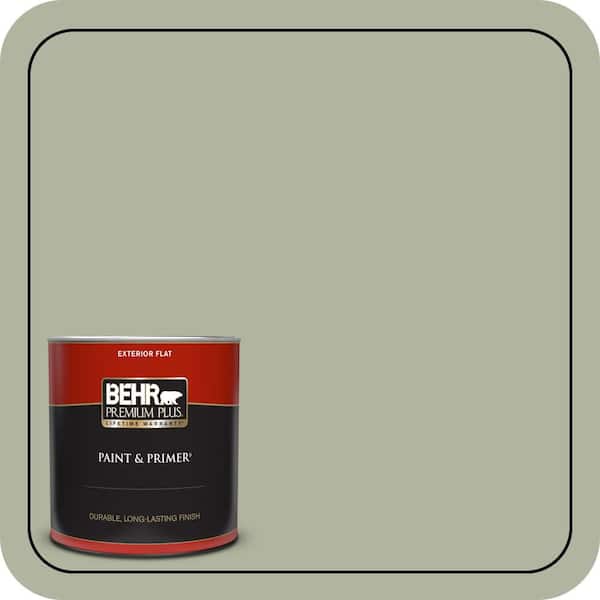 BEHR PREMIUM PLUS 1 qt. #PPU11-09 Environmental Flat Exterior Paint & Primer