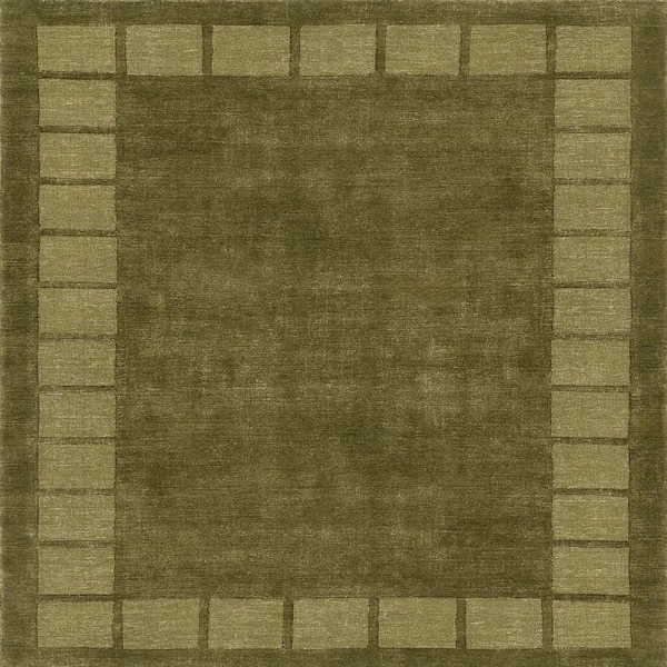 Petra High-Low Wool-Blend Verdant Green 9 ft. x 12 ft. Indoor/Outdoor Patio Rug