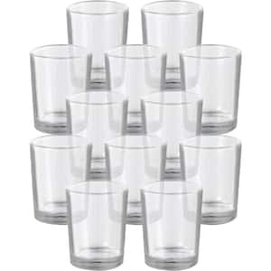 12PK - Votive Candle Holder - Wedding Parties Holiday Home Decor - Clear 1-3/4 in. Dia. x 2-1/8 in. H