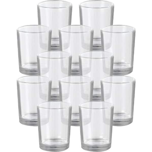 Unbranded 12PK - Votive Candle Holder - Wedding Parties Holiday Home Decor - Clear 1-3/4 in. Dia. x 2-1/8 in. H