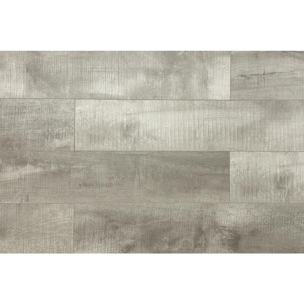 Montserrat Summa Intrepid Nickel 14 mm T x 7.75 in. W HDF Waterproof AC5 Click Lock Laminate Wood Flooring (23.09 sq. ft./case)