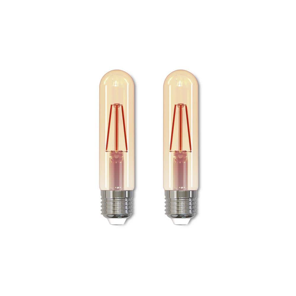 25-Watt Equivalent Amber Light T9 (E26) Medium Screw Base Dimmable Antique 