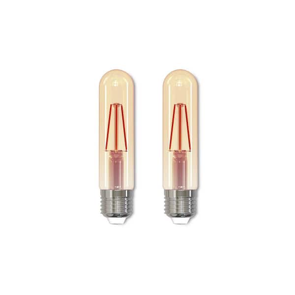 25-Watt Equivalent Amber Light T9 (E26) Medium Screw Base Dimmable Antique LED Light Bulb (2 Pack)