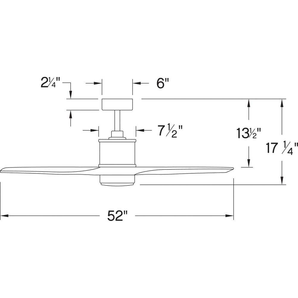 Graphite 52'' Ceiling Fan with Driftwood Blades and LED Light