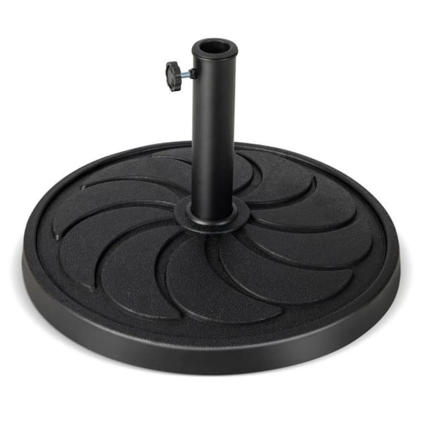 40 lb. Round Outdoor Patio Umbrella Base in Black Free Standing Market Patio Umbrella Stand