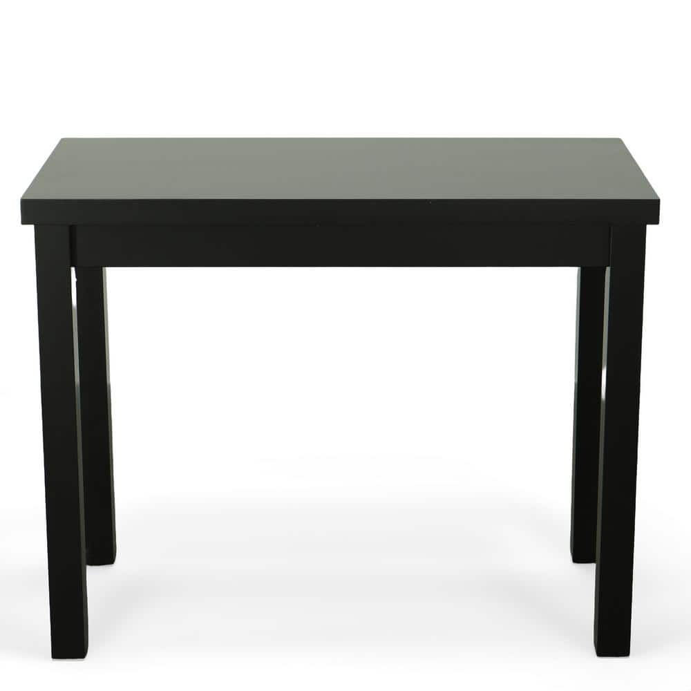 Antique Black Rectangular Wood Counter Height Bar Table