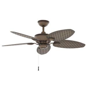 Largo 48 in. Indoor/Outdoor Weathered Zinc Wet Rated Downrod Ceiling Fan with Reversible Motor