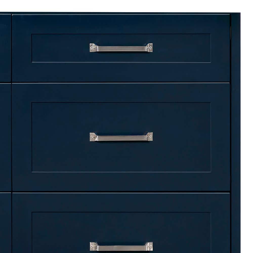 Midnight Blue 60" Double Freestanding Wood Vanity Cabinet