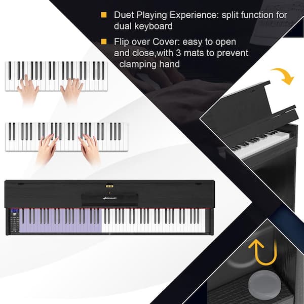 Costway 88 Key Foldable Electronic Piano for sale online