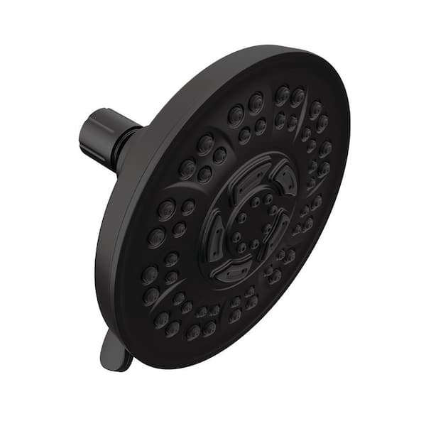 Delta 8 Spray Patterns 175 Gpm 6 In Wall Mount Fixed Shower Head In Matte Black 75899bl The 2812