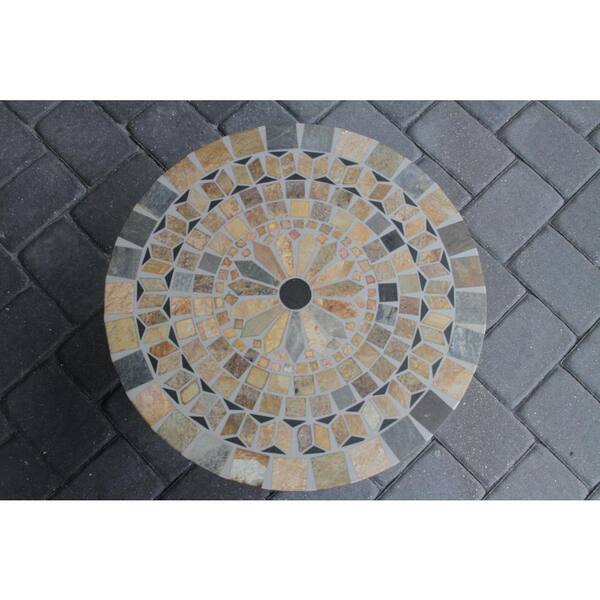 Patio, Lawn & Garden Charcoal Outdoor Interiors Sandstone Mosaic Accent