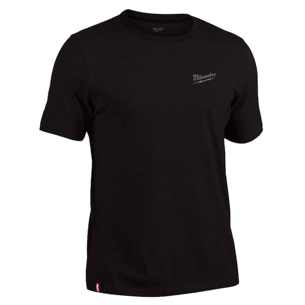 Milwaukee Men's Large Black Cotton/Polyester Short-Sleeve Hybrid Work T-Shirt