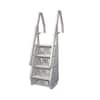 The Vinyl Works Deluxe 32 in. Adjustable In Step Ladder for Above ...