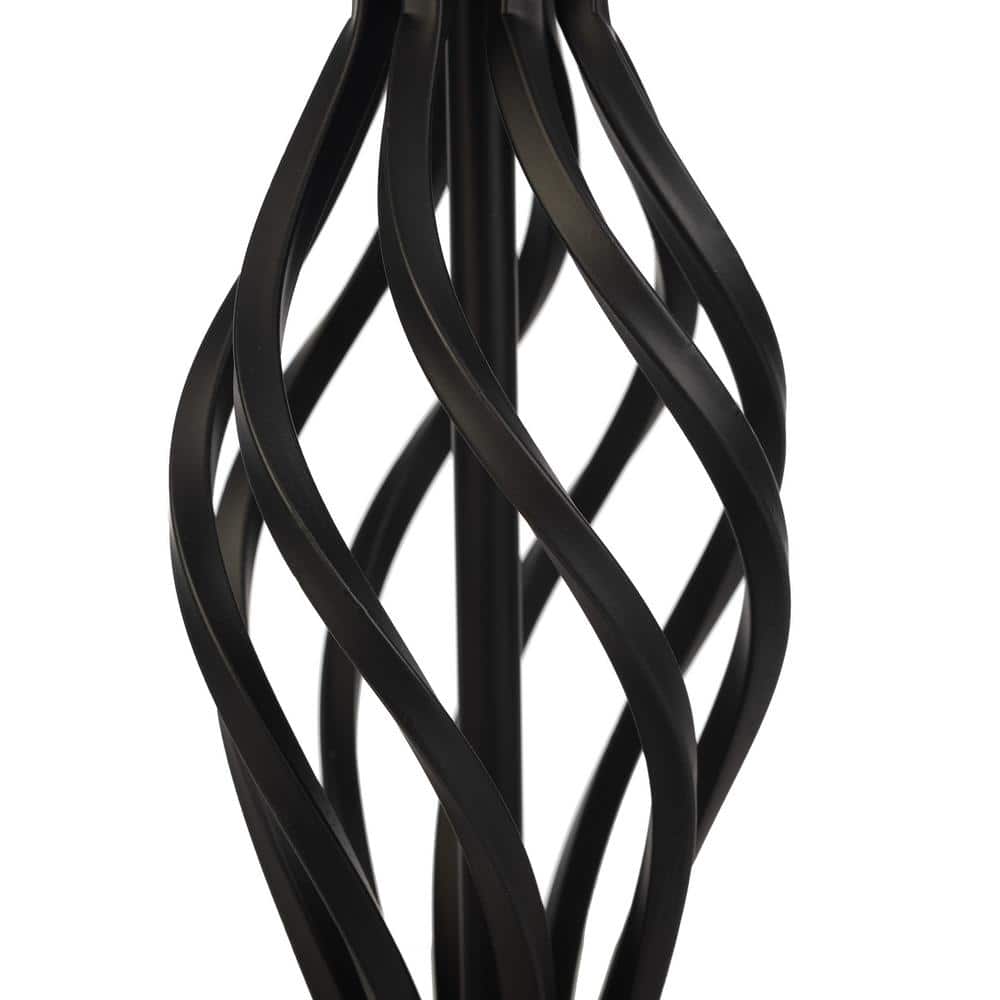 Set of 2 Black Metal Table Lamps with USB Ports