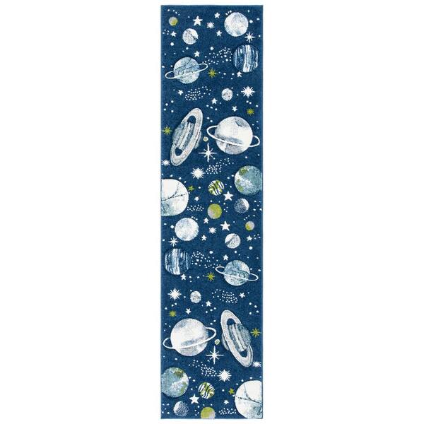Carousel Kids 2 x 6 Navy/Ivory Novelty Runner Rug