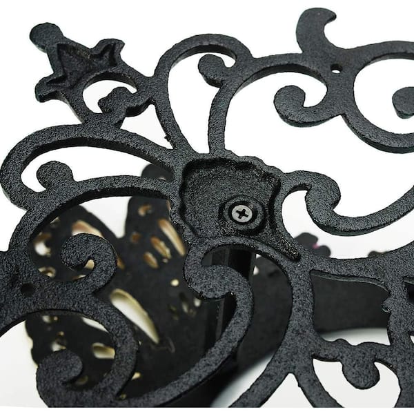 Cubilan - Butterfly Cast Iron Hose Organizer, Heavy Duty Water Hose Holder, Garden and Yard Wall Mounted Decoration