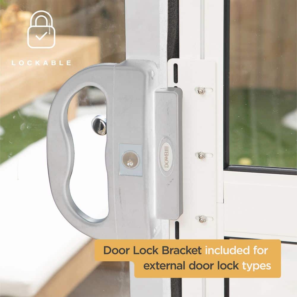 Hakuna Pets White Glass Patio Pet Door, Small