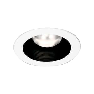 4 in. White With Black Baffle Recessed Trim