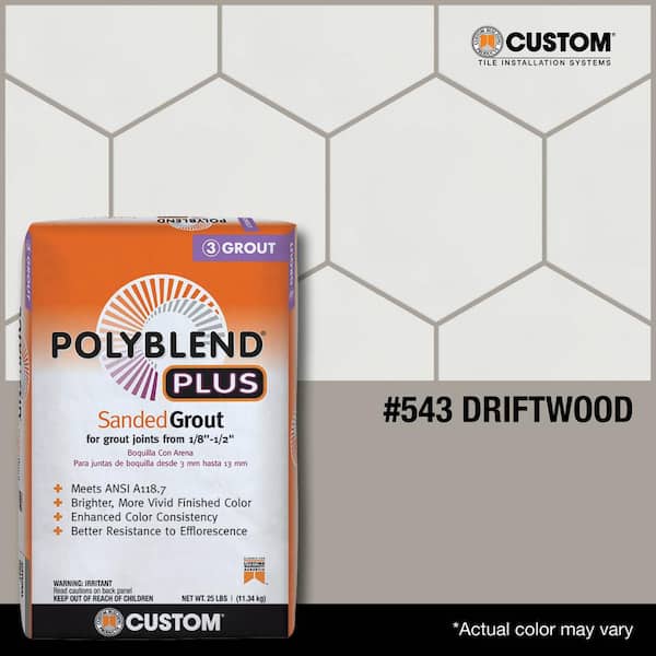Polyblend Plus #543 Driftwood 25 lb. Sanded Grout