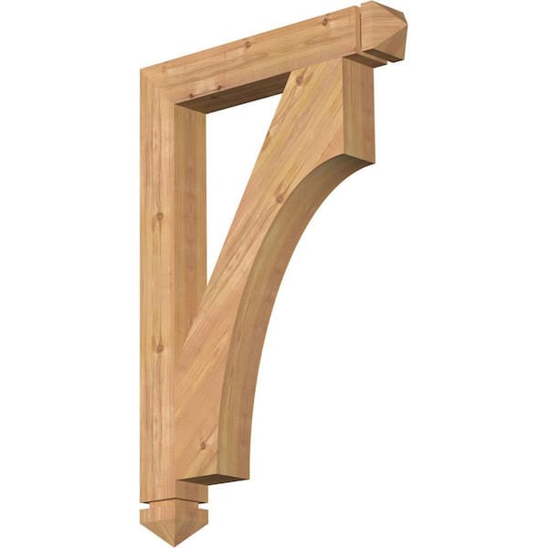 Ekena Millwork 3.5 in. x 36 in. x 24 in. Western Red Cedar Westlake Arts and Crafts Smooth Bracket