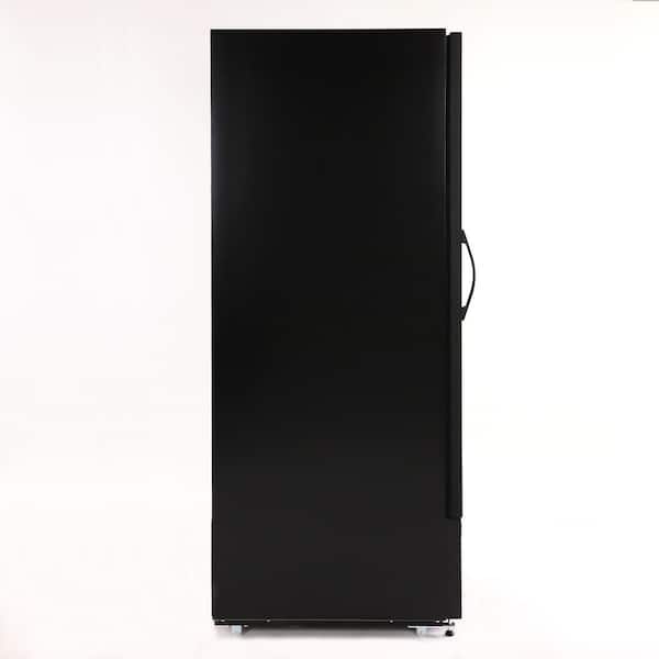 27 in W 30 Cu Ft  Automatic Defrost Upright Freezer Glass Door Merchandiser in Black