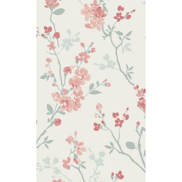Walls Republic Grey Classic Minimalist Floral Printed Non-Woven Non-Pasted Textured Wallpaper 57 sq. ft.