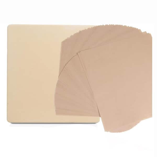 Rectangular Cordierite 10x11 Inch Pizza Stone Natural Finish with Parchment Paper for Grills Air Fryers 1 Piece