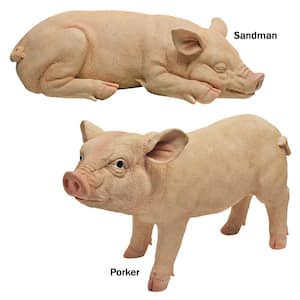 Sandman and Porker Piggy Garden Statue Set (2-Piece)