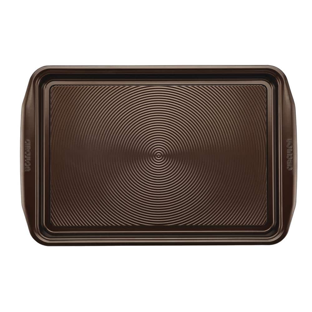 Chocolate Brown Nonstick Steel Cookie Sheet with Cooling Rack