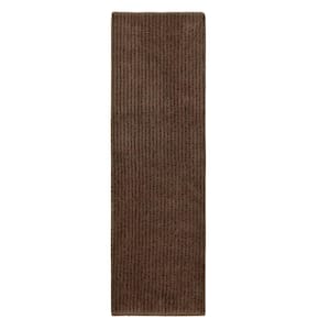 Sheridan Chocolate 22 in. x 60 in. Washable Bathroom Accent Rug