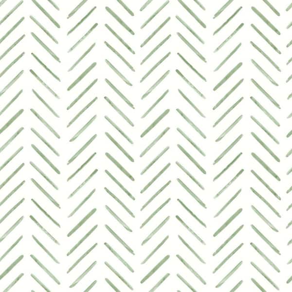 56 sq. ft. Painted Herringbone Wallpaper