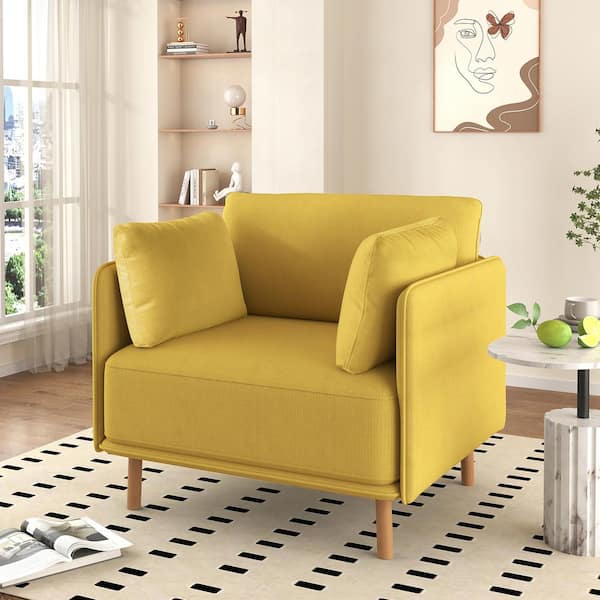 CHRISTOPHER KNIGHT HOME Modern Indoor Yellow Polyester Upholstery Accent Armchairs