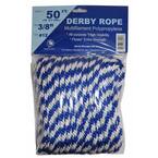 3/8 in. x 50 ft. Blue And White Derby Rope