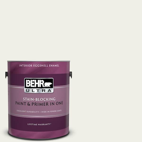 BEHR ULTRA 1 gal. #UL200-12 Snowy Pine Eggshell Enamel Interior Paint and Primer in One