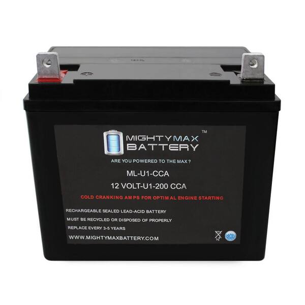 MIGHTY MAX BATTERY ML U1 12V 200CCA Battery for JohnDeere 240 14 HP Lawn Tractor Mower MAX3879730 The Home Depot