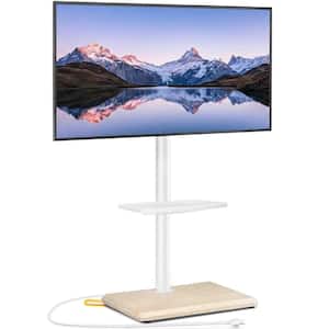 TV Floor Stand with Power Outlet for 32–65 Inch TVs