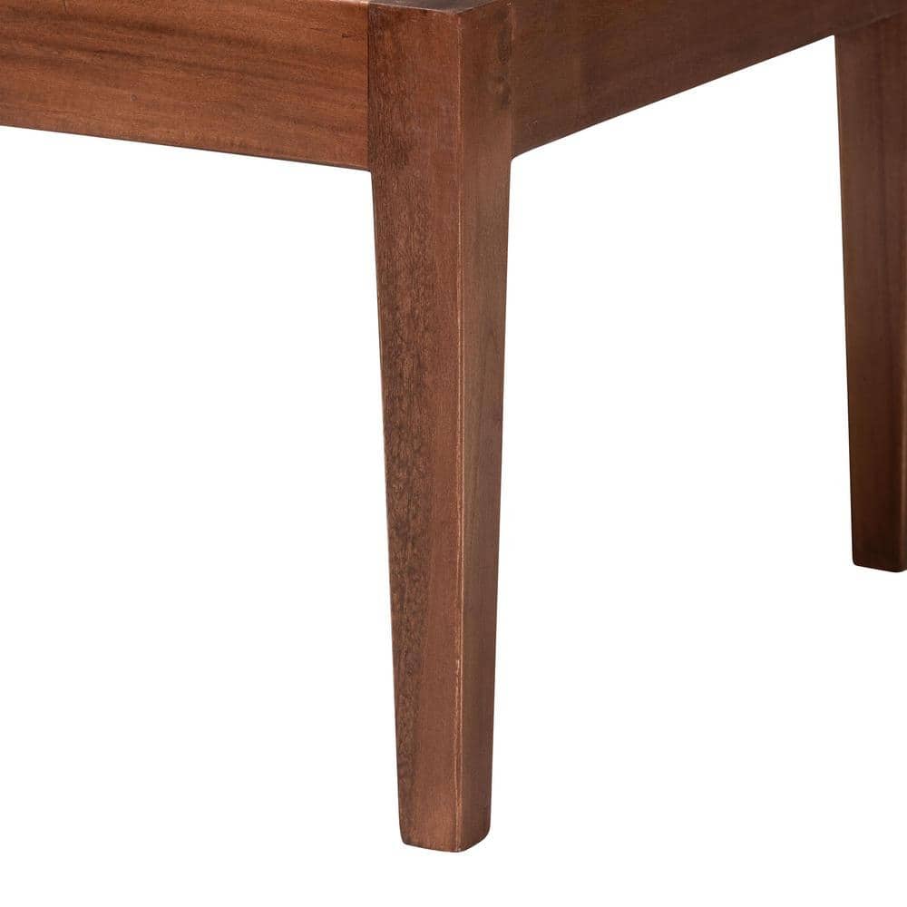 Tabanan Brown Rattan and Acacia Wood 2-Piece Corner Dining Nook Set