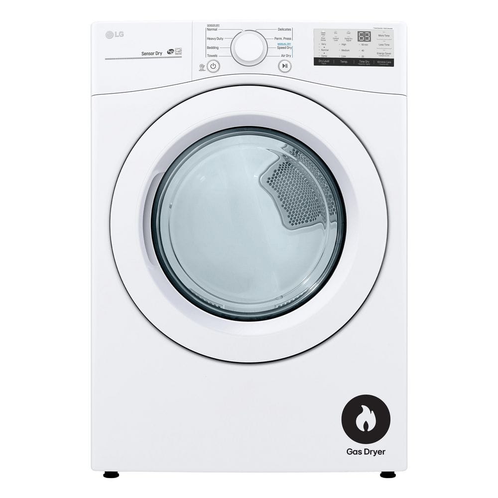 7.4 Cu. Ft. Vented Stackable Gas Dryer in White with Sensor Dry