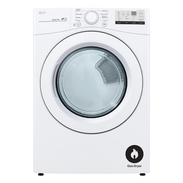 7.4 Cu. Ft. Vented Stackable Gas Dryer in White with Sensor Dry