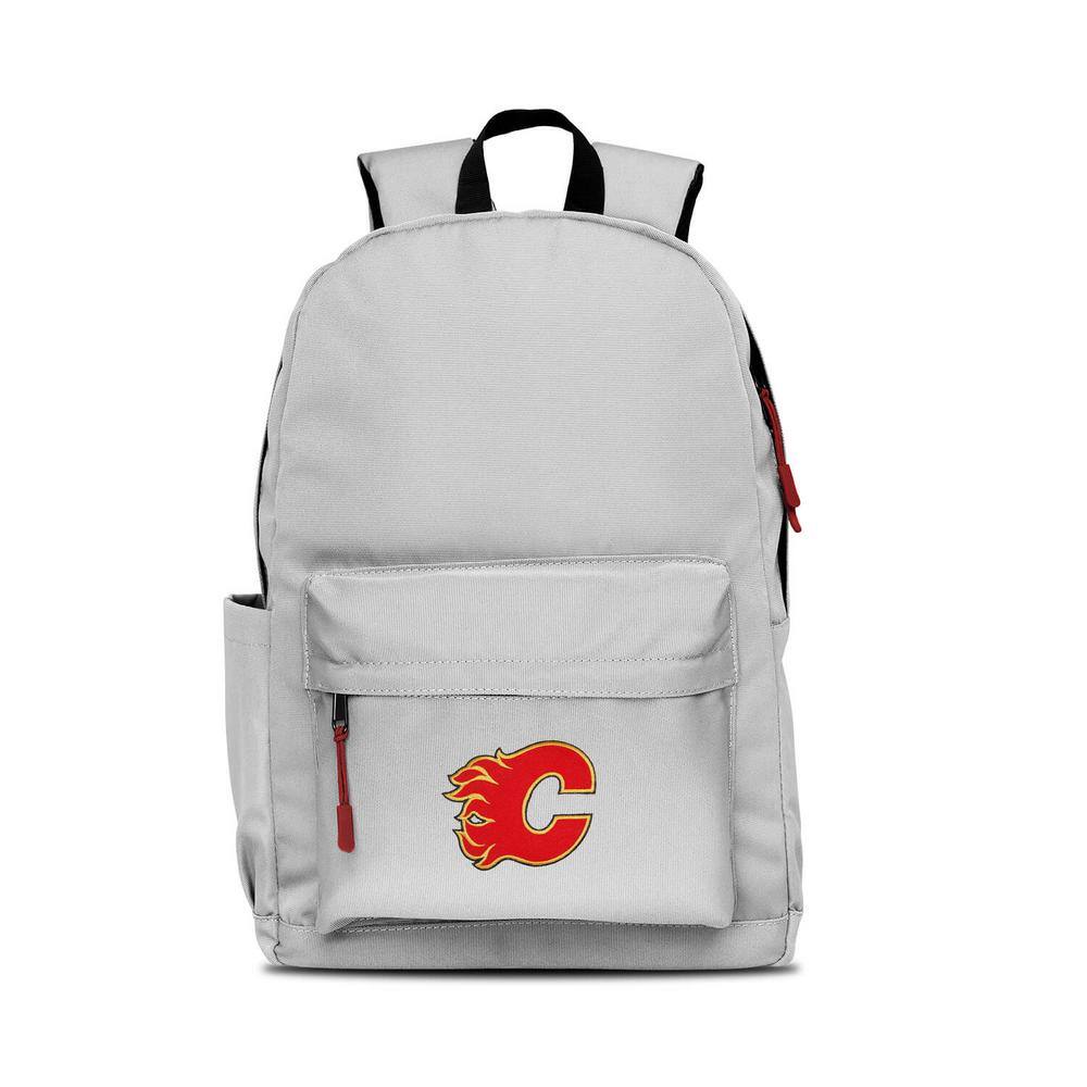 Mojo Calgary Flames 17 in. Gray Campus Laptop Backpack NHFAL716G_RED