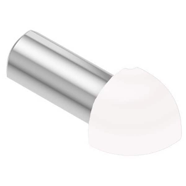 Schluter Rondec White Color-Coated Aluminum 1/2 in. x 1 in. Metal 90 Degree Outside Corner
