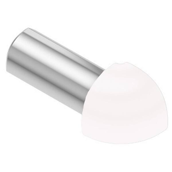 Schluter Rondec White Color-Coated Aluminum 1/4 in. x 1 in. Metal 90 Degree Outside Corner
