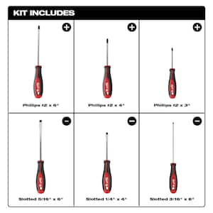 10 in. PACKOUT Tote with Screwdriver Set (6-Pieces)