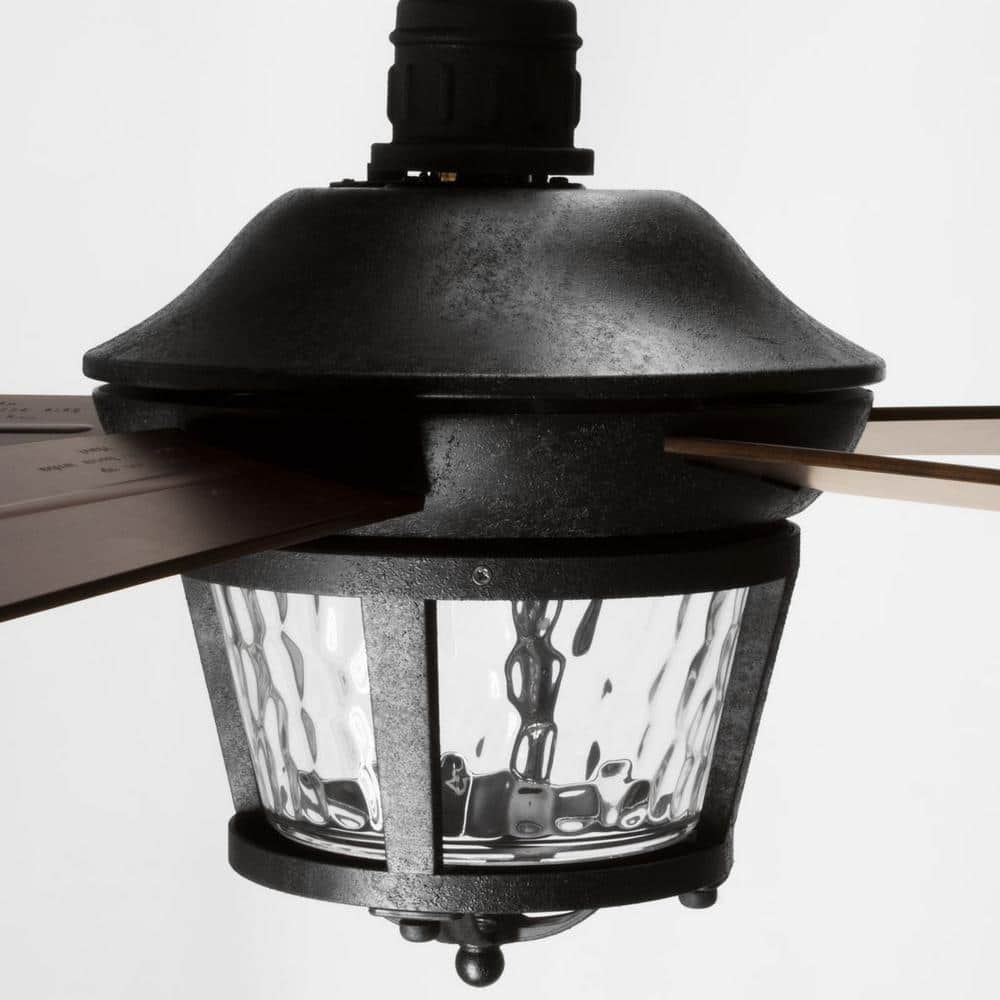 Smyrna 52" Black Ceiling Fan with LED Light and Remote
