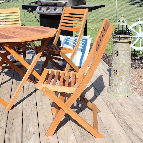 Folding wood patio set sale