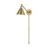 Generation Lighting Salem 1-Light Satin Brass Wall Sconce with Satin Brass  Metal Shade 4198101-848 - The Home Depot