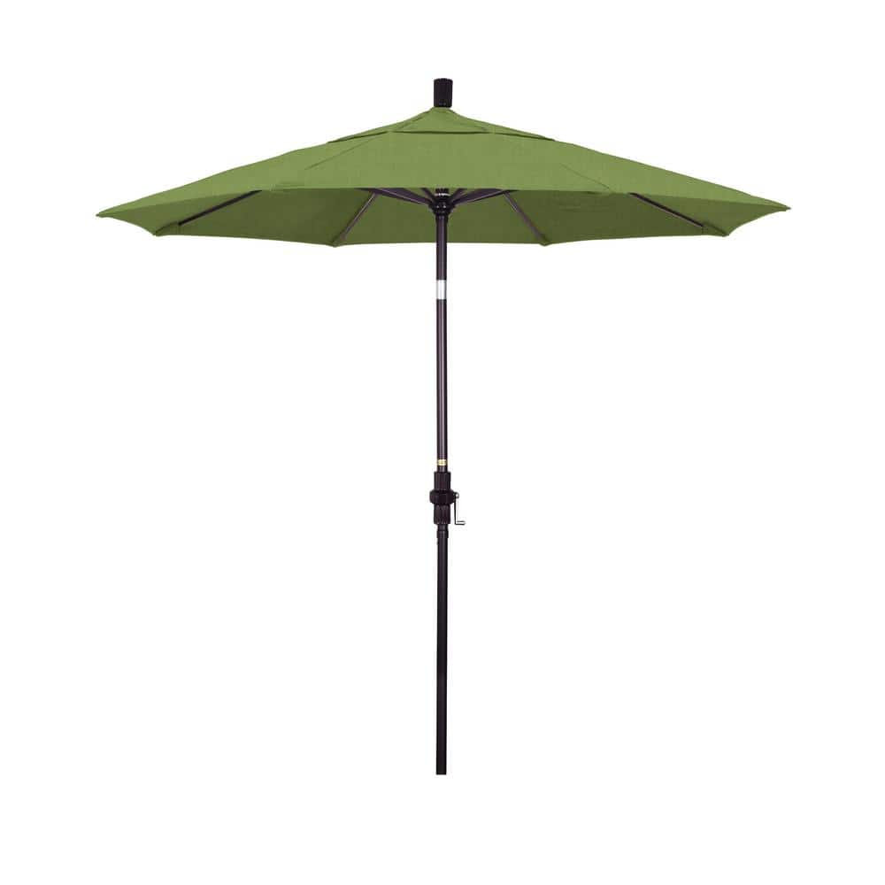 7.5 ft. Bronze Aluminum Market Patio Umbrella Collar Tilt Crank Lift in Spectrum Cilantro Sunbrella price history on PriceWatchPro