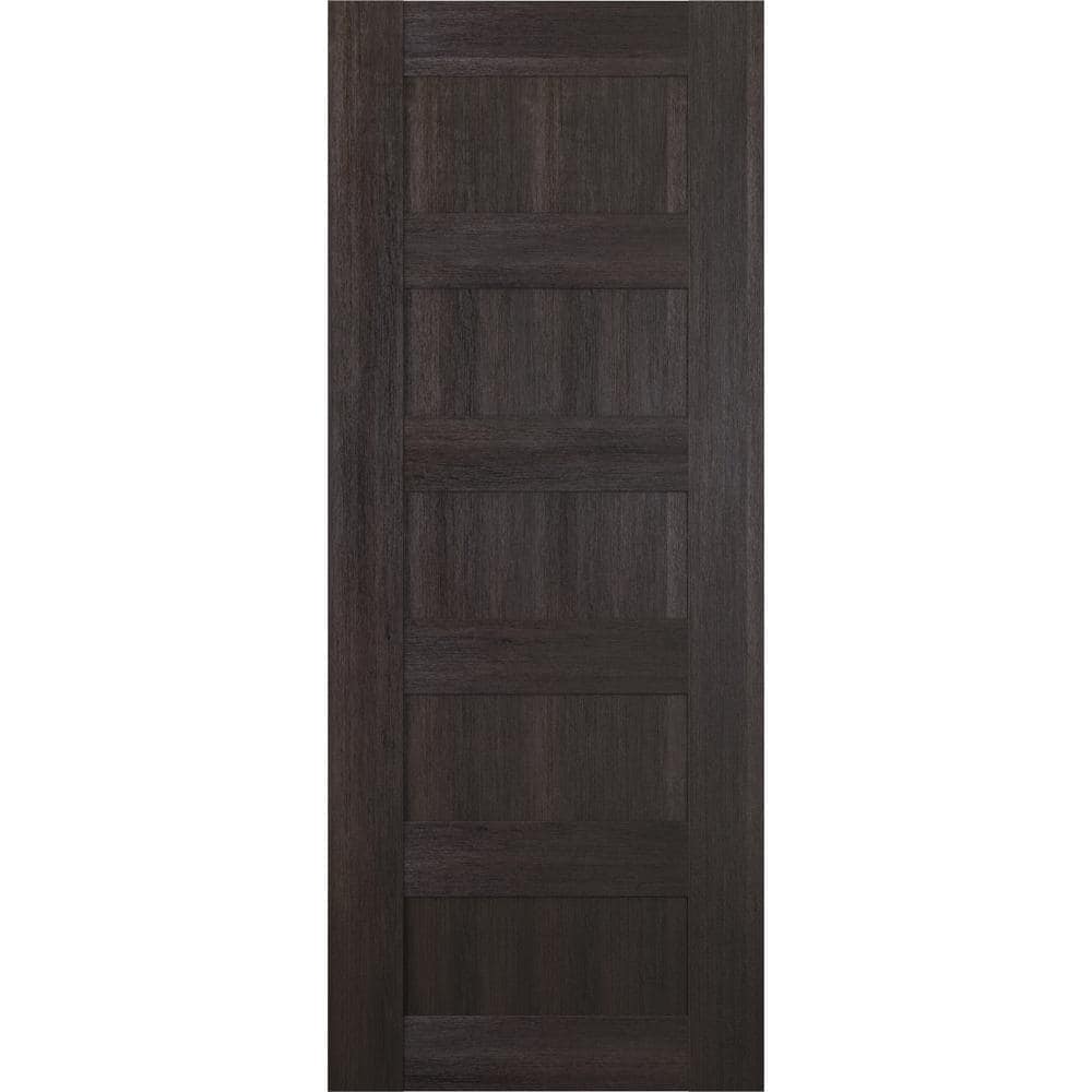 Vona 07 4R 24 in. W x 80 in. H x 1-3/4 in. D 1-Panel Solid Core Veralinga Oak Prefinished Wood Interior Door Slab -  Belldinni, 147751